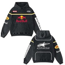 Retro Red Alpinestars Racing Washed Hoodie MotoGP World Champion Redbull001