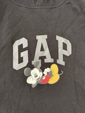 GAP X Mickey Mouse Disney Hoodie Black Pullover Graphic Logo Mens Medium