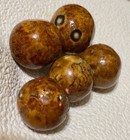 Bennington Brown Clay Marbles set of 5 Antique 19th Century Pottery Clay Germany — photo 2