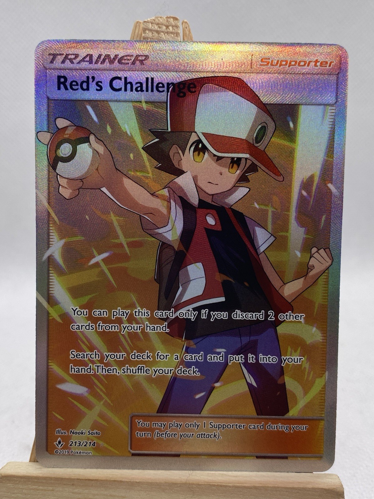 Red's Challenge (Full Art) 213/214 Unbroken Bonds Pokemon TCG NM