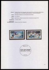 ARKUSZ BIŻUTERII BERLIN 1990/77 SPORT - PIŁKA WODNA - KOSZYKÓWKA '