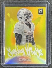 TYREEK HILL 2025 PANINI DONRUSS OPTIC #14 SUNDAY KINGS GOLD PRIZM 4/10 DOLPHINS