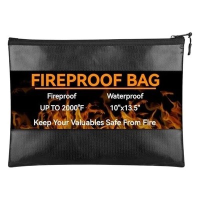 2000  Fire Proof money Bag  Fireproof Document Pouch Waterproof  Safe Cash  US