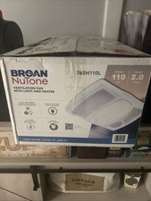 New Broan NuTone 110 CFM Ventilation Fan with Light  Heater White New In Box