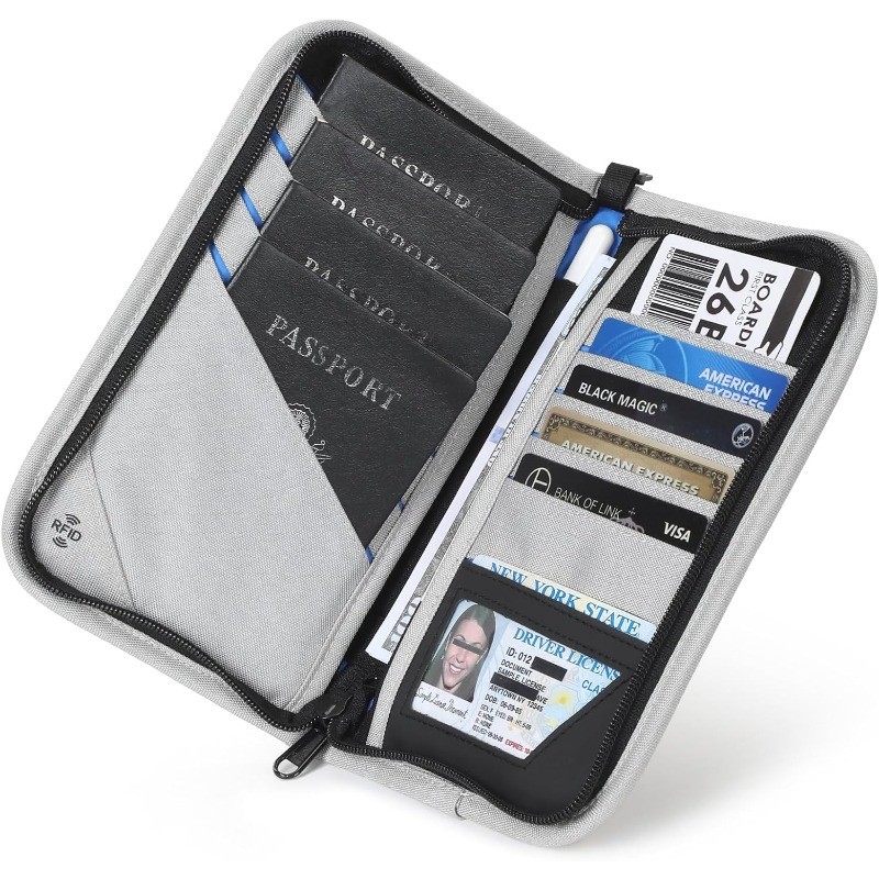RFID Blocking Passport Holder Travel Wallet Bag Security Neck Pouch Anti-theft