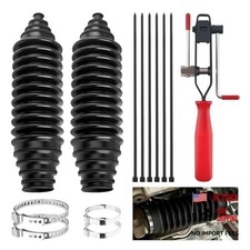 2PCS Cuttable Rubber Inner Tie Rod Boot Kit,Rack and Pinion Boot Set Includes