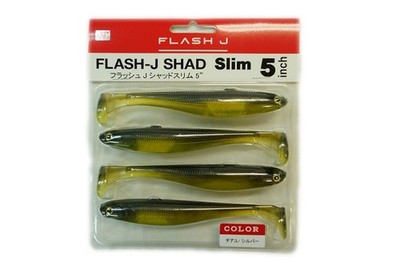 Fish Arrow Flash-J Shad Slim 5inch 4piece #F47 CHIAYU/SILVER