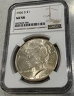 1926 S Silver Peace Dollar $1 Coin San Francisco Mint NGC AU58 Beautiful
