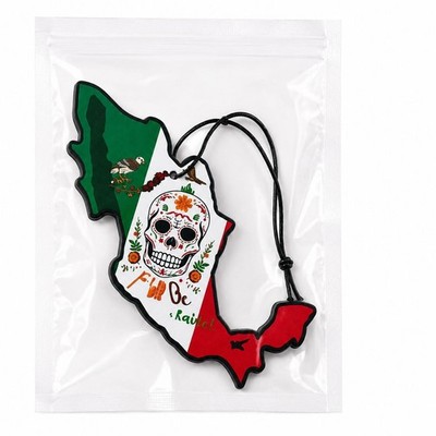 Auto Duftbaum / Lufterfrischer Mexico Skull Design   Ebony & Dessert Rose