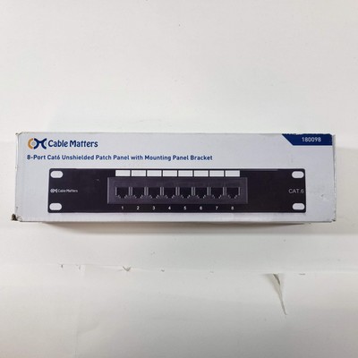 New Cable Matters UL Listed 8-Port Cat6 Patch Panel with Mounting Bracket