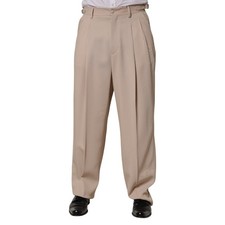 DOLCE & GABBANA Pants Beige Stretch Straight Men Dress Trouser IT48/W34/M 970usd