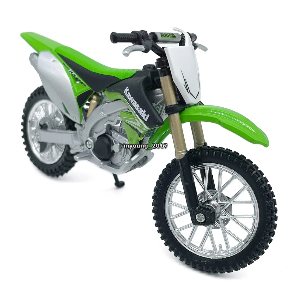 1/18 Kawasaki KX 450F Modelo de motocicleta Dirt Bike Diecast Vehículo de juguete para niños Foto 4 de 4