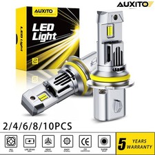 Auxito 9007 Led Super Headlights Bright 100w 10000lm High Low Beam 6500k White