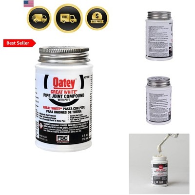 Pipe Thread Sealant 4 fl oz, Brush-Top Can, Great White Pipe Joint Compound, ...
