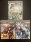 Uncharted 1 2 3 Trilogy Bundle Sony PlayStation 3 PS3 Lot