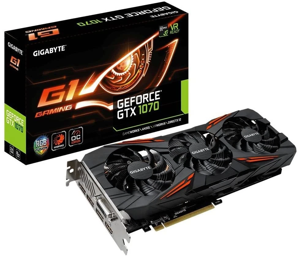 GIGABYTE NVIDIA GeForce GTX 1070 8 GB Memory Computer Graphics