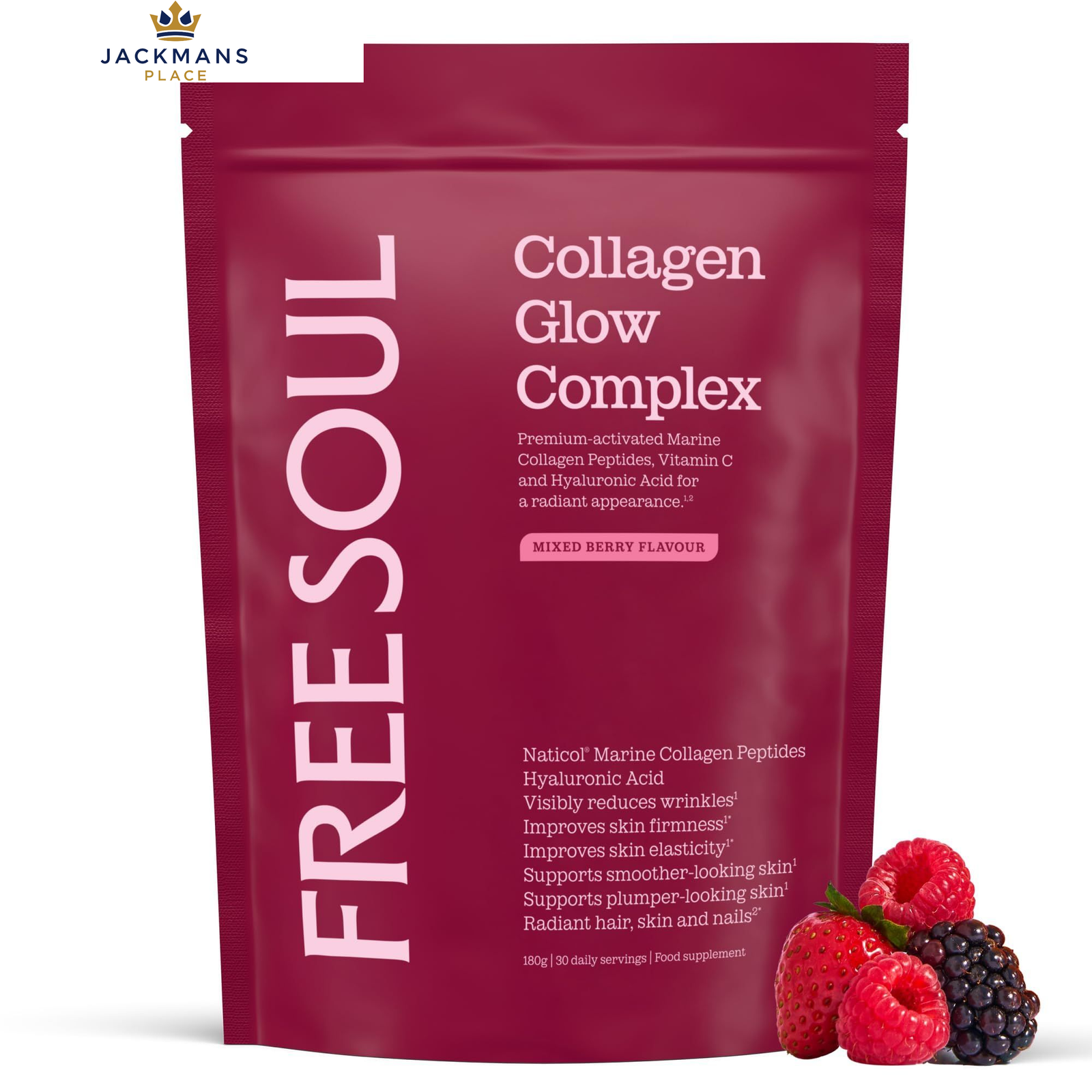 Free Soul Marine Collagen Powder | Clinically Proven Collagen Supplement For Women With Hyaluronic Acid & Vitamin C | 100% Type I Hydrolysed Collagen Peptides F - Image 2