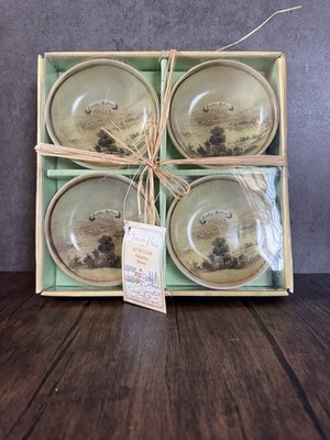 Tuscan Villa Set of 4 Dipping Bowls Olive Theme Ceramic NWT Gift Set