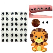 Premium 3D Resin Craft Eyes Adhesive Doll Eyes for Polymer Clay, Amigurumi,...