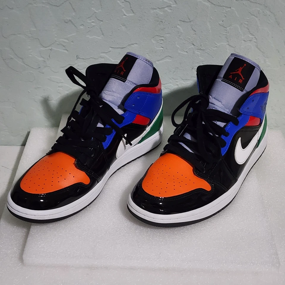 Size 11w/9.5M - Air Jordan 1 SE Mid Multi Patent CV5276-001 - Image 3 of 4