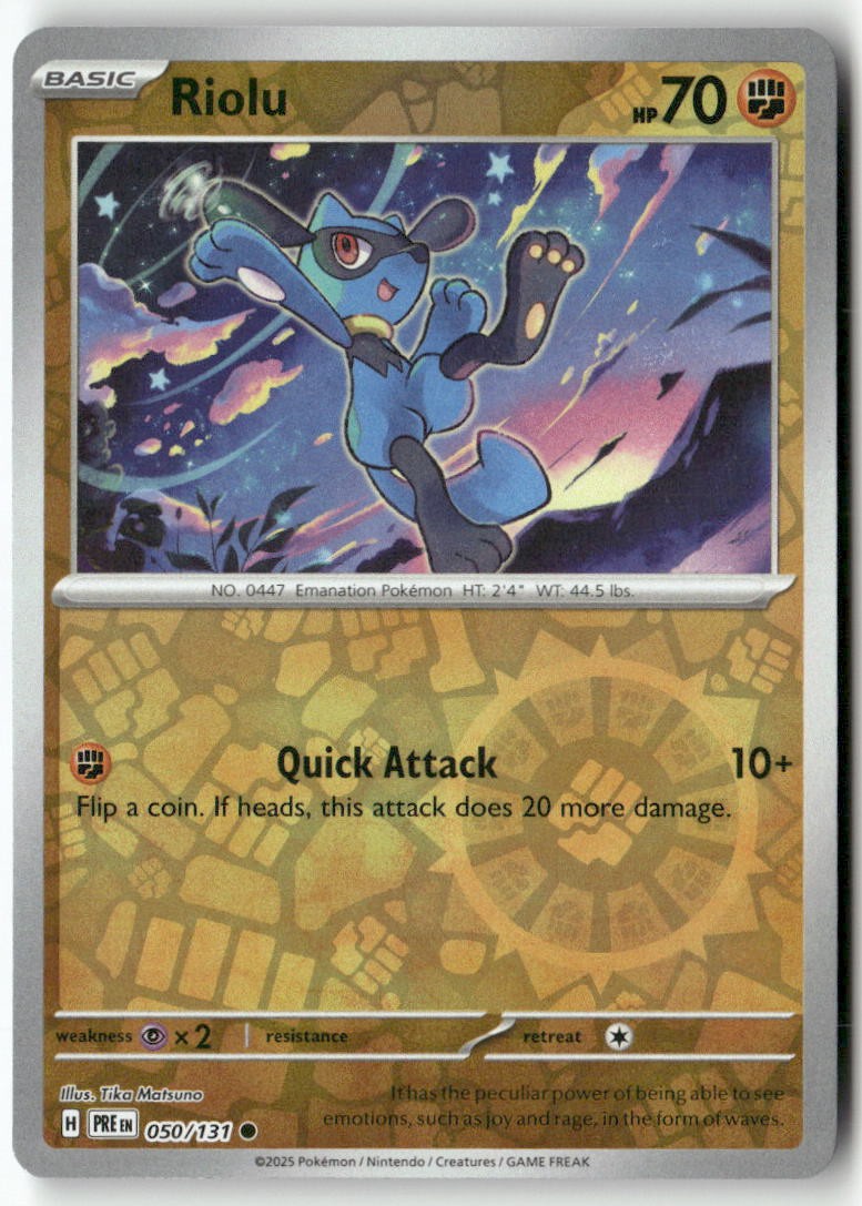 #050/131 - Riolu - Common,Holo BB123 P6CH Lightly played