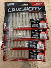 LOT OF 4 Packs Of Rapala Crush City Customs 3” NED BLT  ALBINO PEARL