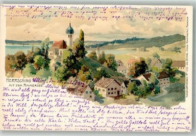 13581295 - 8036 Herrsching Zieher, Ottmar Nr. 1333 Kirche Ammersee sign. E.H.C.