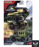 Matchbox - Jurassic World - 97 Mercedes Benz Unimog U1300 - 1:64 - Neu&Ovp