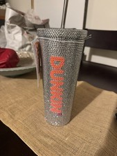 BRAND NEW 2024 Dunkin Donuts Sparkly Studded Tumbler 24oz RARE HARD TO FIND