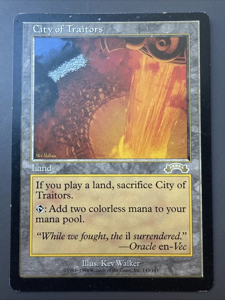 City of Traitors - RARE - Exodus - Magic the Gathering Vintage 1998 WOTC - Image 2 of 4
