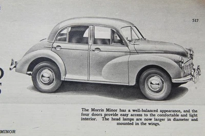 Original 1951 Autocar extracted road test: MORRIS MINOR S2 4-Door - Imagen 1 de 4