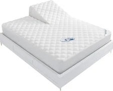 Waterproof Split Top King Mattress Pad Protector for Adjustable Bed (34" Split)