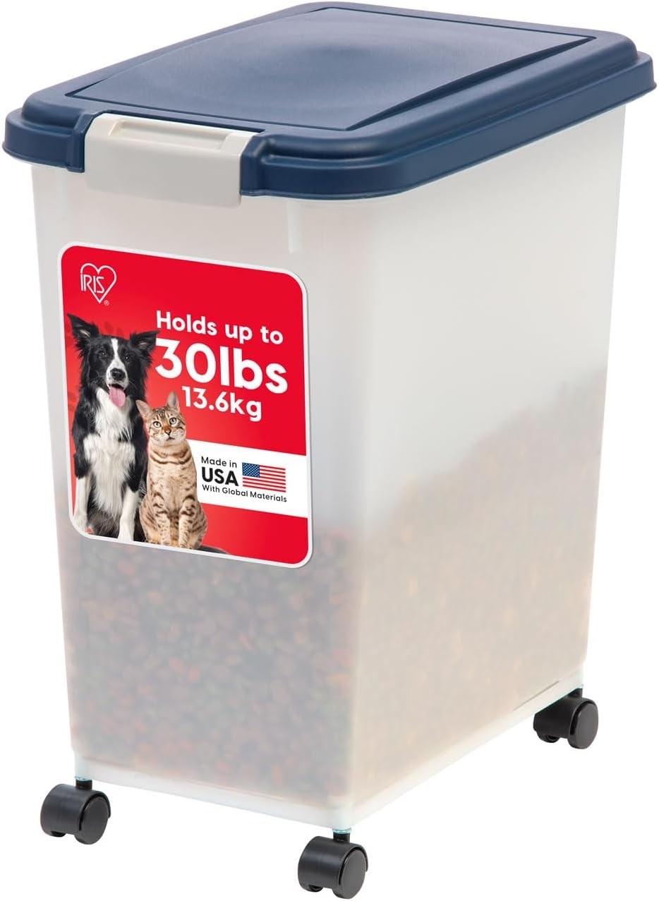 Storage Container Bin 30 Lb Scoop Airtight Lid Cat Dog Bird Toy