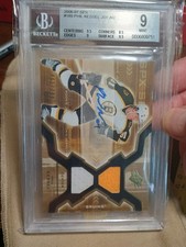 2006-07 SPx Rookie Jersey Auto Gold Phil Kessel /799 #189 Boston Bruins BGS 9