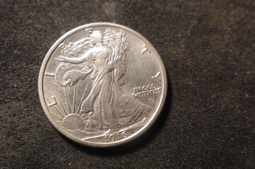 1916-D AU Walking Liberty Half Dollar Very Nice Coin UTX