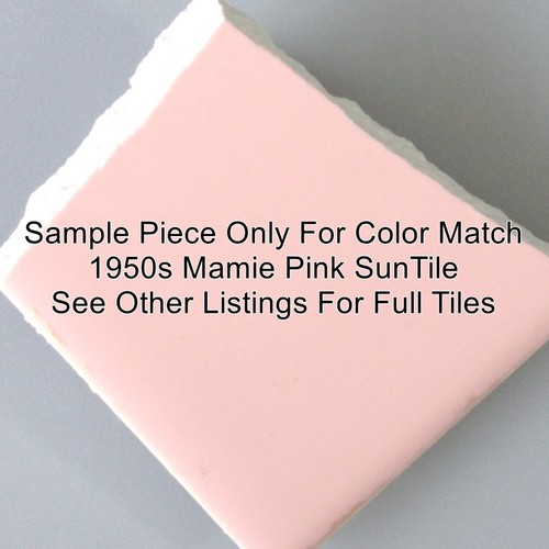 1950s Pink Bathroom Tile Sample - Mamie Pink Vintage Color Match Sample Piece