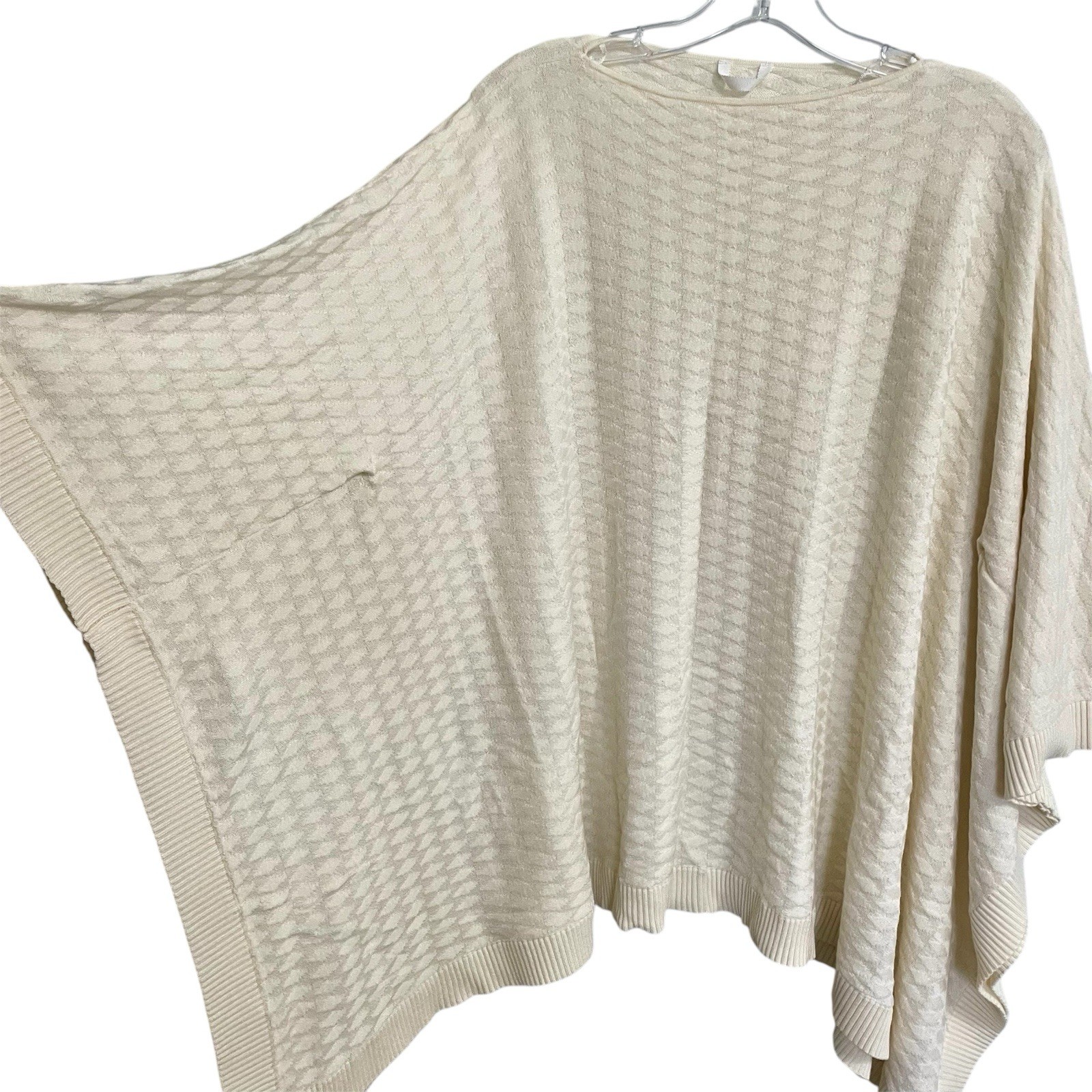 Lululemon Divinity Scarf Oversized Poncho Sweater OS Ivory Travel Athleisure image 4