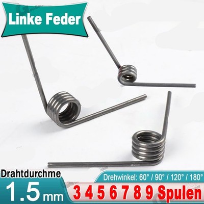 Schenkelfeder/Torsionsfeder/Drehfeder/D 1,5 Mm Øa 8-16 Mm Spannfeder Linke Feder