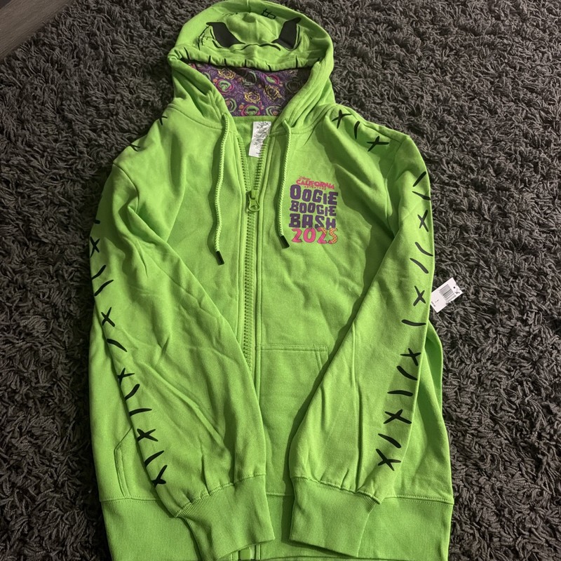Disneyland "Oogie Boogie Bash 2025" Zip Hoodie Adult Unisex Size Large NWT 