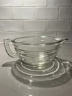 Vintage Depression glass "beehive"  "Manhattan" pattern clear glass mixing bowl