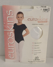 Euroskins Footed Tights 215C-NR WHITE Eurotard L/XL Girls Kids