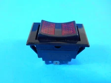 Carling 1110R Illuminated DPDT Rocker Switch 10A 250VAC