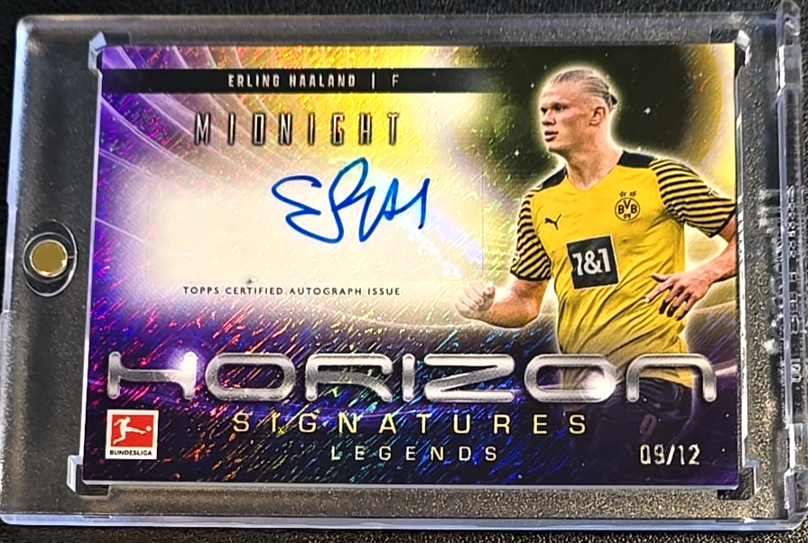 2024-25 Topps Midnight Bundesliga Erling Haaland Auto /12