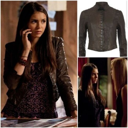 *WOW ICONIC**ALLSAINTS LELEX CROPED TAN-BROWN LEATHER JACKET UK 10 US 8 RRP $470 - Bild 7 von 22