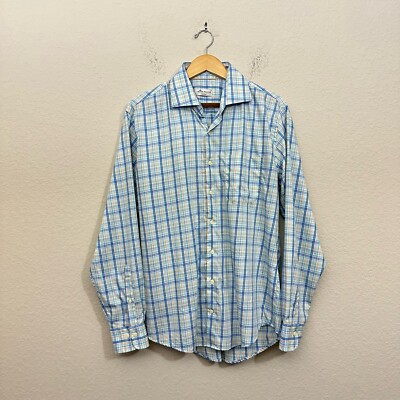 PETER MILLAR Crown Ease Shirt Men Sz L Multicolor Plaid Button Down Preppy Retro