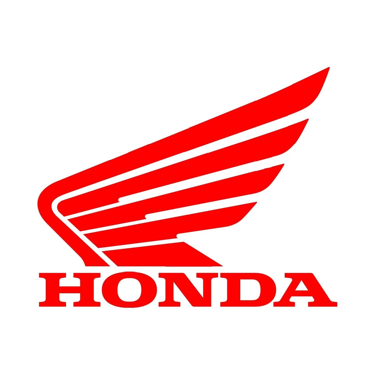 HONDA MOTORCYCLES Logo Die-Cut Vinyl Sticker Decal - RED - 4.5” x 3.5”