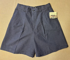 NWT Vintage 1990  s LEE Casuals Double Pleat High Waist MOM Shorts Size 14 M Blue