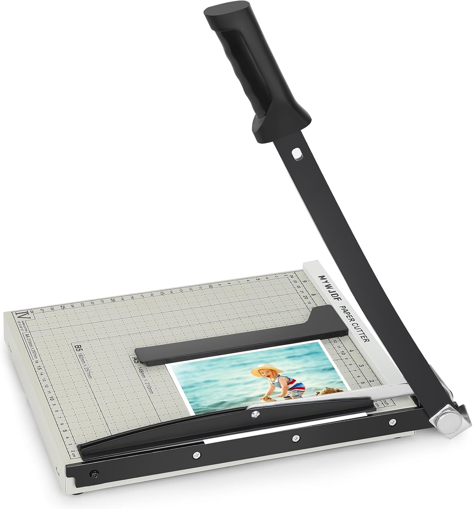 12-Sheet Guillotine Paper Cutter Trimmer for Precise Cutting