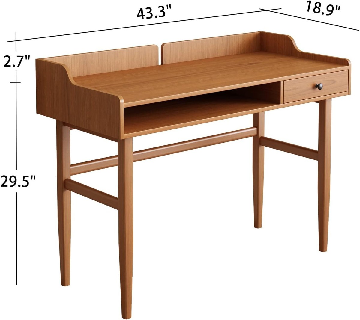 Vintage-style Desk with Scandinavian Flair, Computer or Laptop