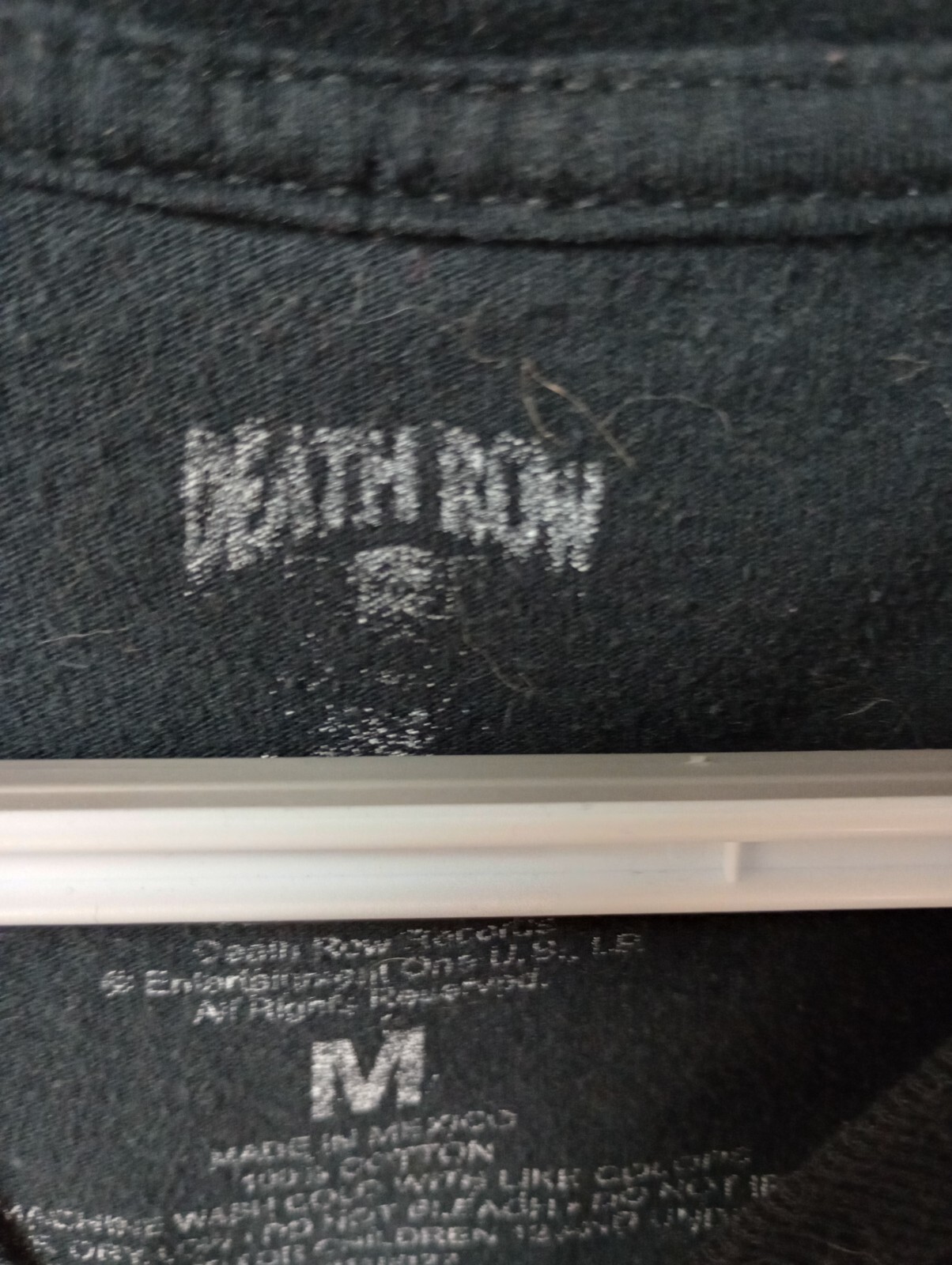 FILA Maglietta Death Row Records uomo Med Rap Tee Tupac Snoop ROSSO DETENUTO stile vintage T